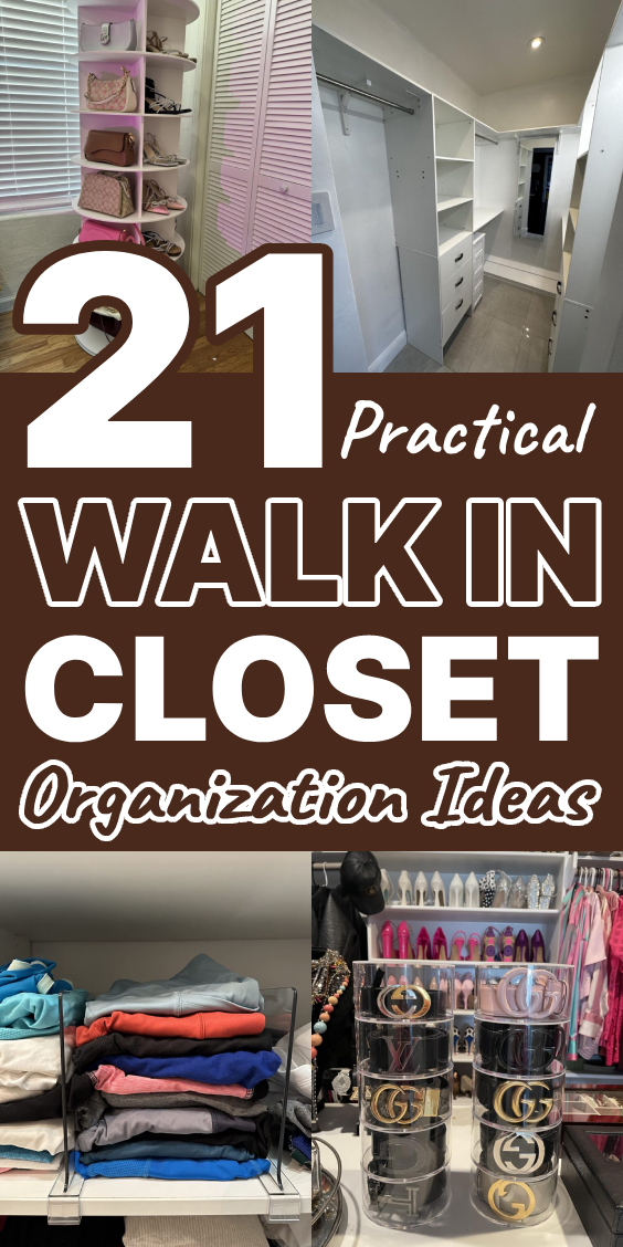 21 Practical Walk In Closet Organization Ideas - Addicted To Organization