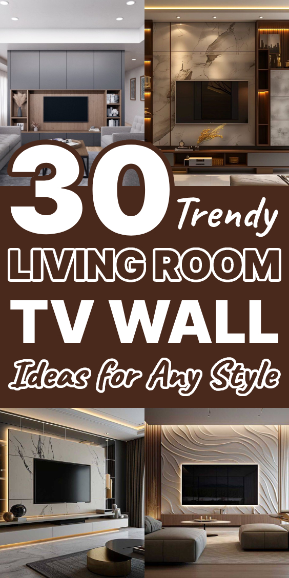 30 Trendy Living Room TV Wall Ideas for Any Style - Addicted To ...