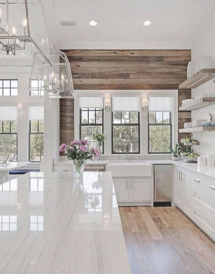 Farmhouse kitchen with natural light