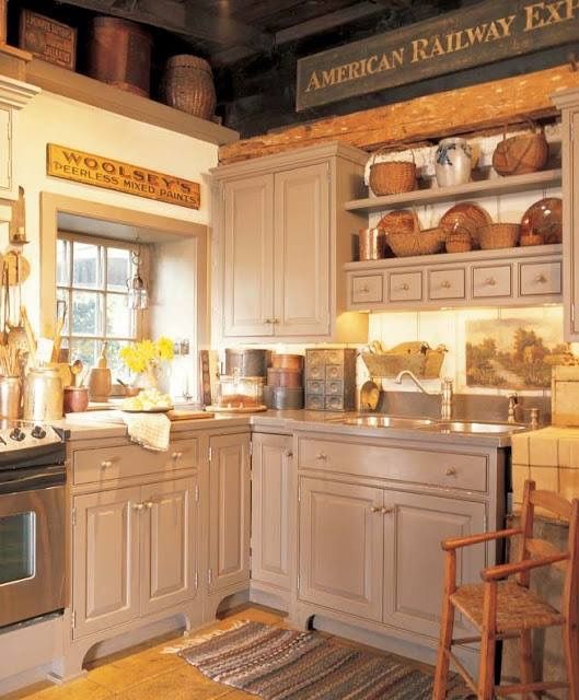 Farmhouse kitchen with earthy tones