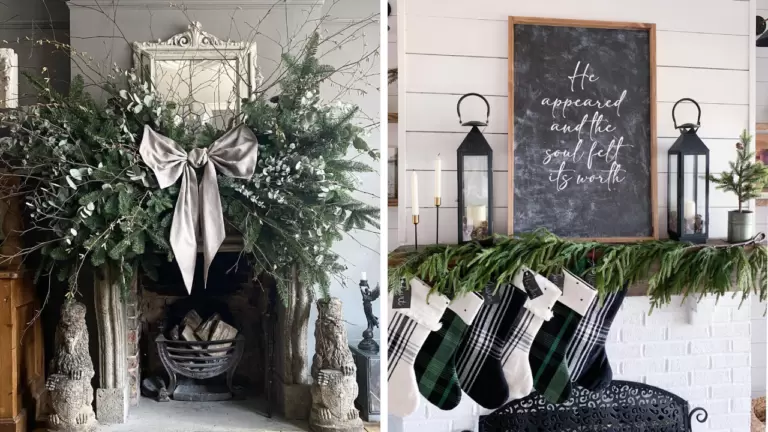 58 Simple Fireplace Mantle Christmas Ideas for a Stylish Holiday