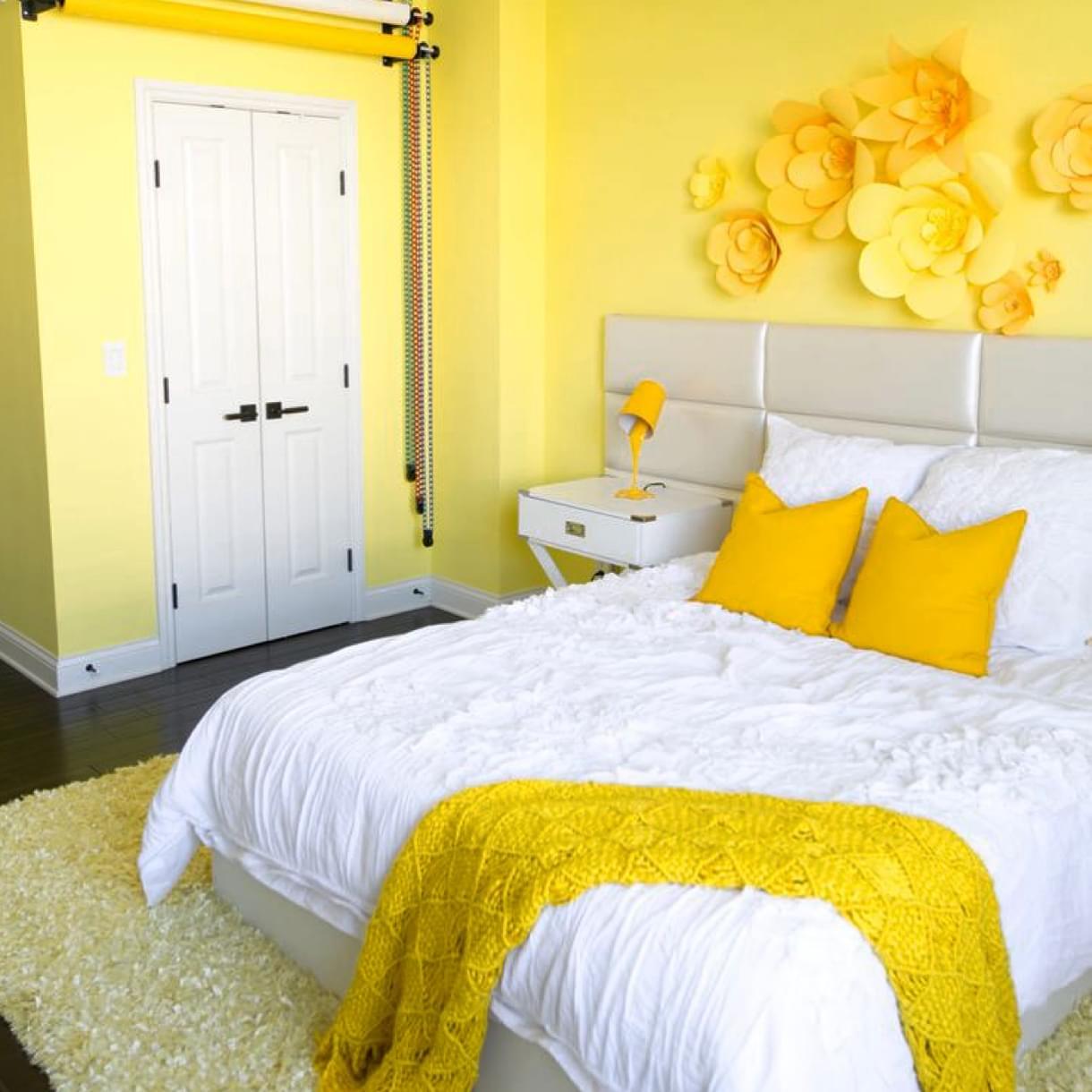 41 Bright Yellow Bedroom Ideas to Try Now - Addicted To Organization