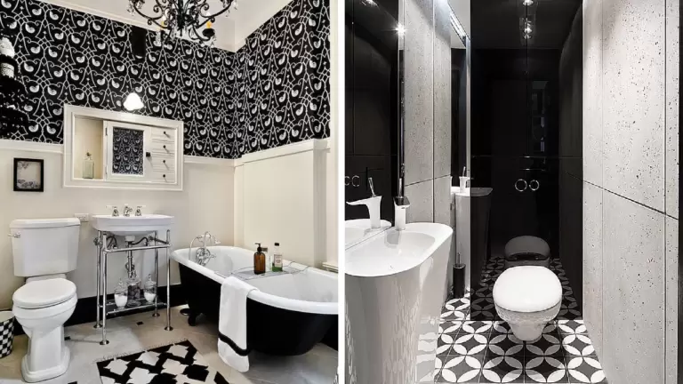 36 Modern Black and White Bathroom Ideas