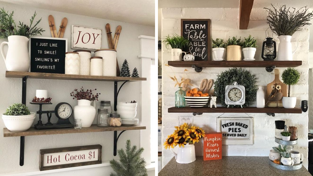 44 Kitchen Shelf Decor Ideas to Try Now - Addicted To Organization