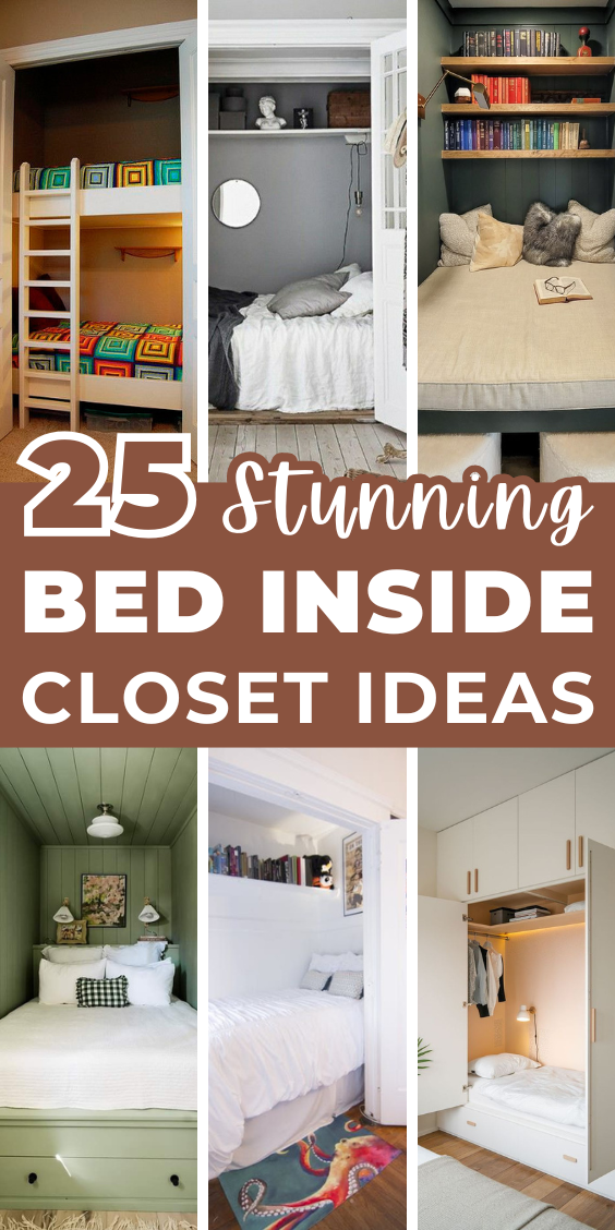 25 Bed Inside Closet Ideas for Small Spaces - Addicted To Organization