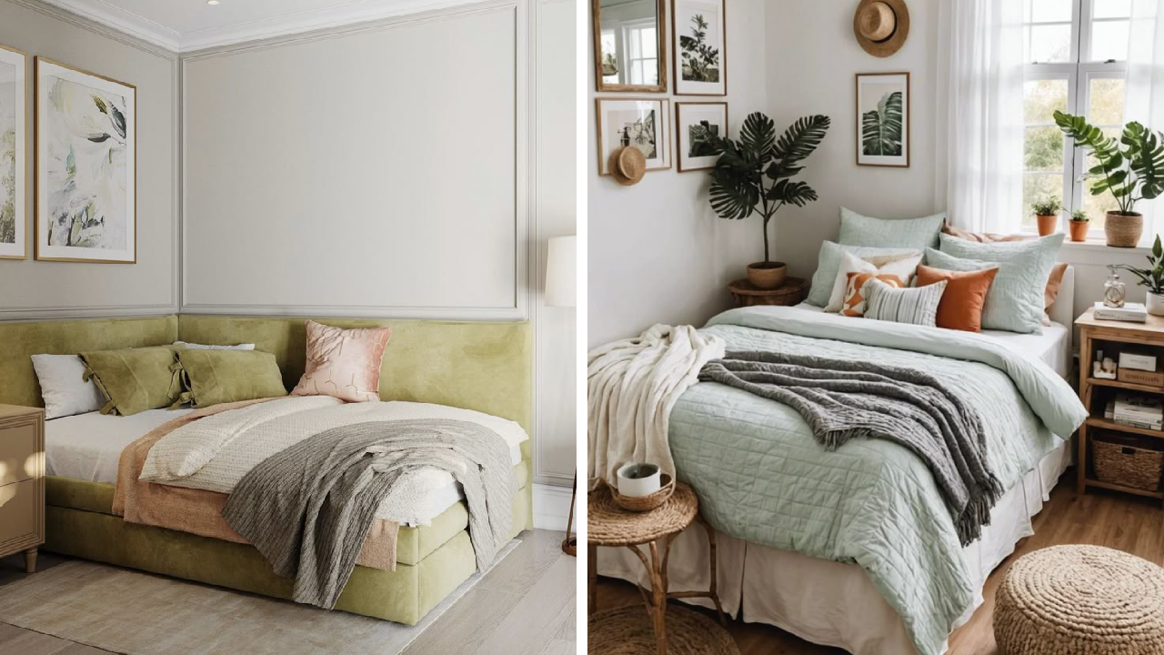 31 Cozy Corner Bed Ideas for Small Bedrooms - Addicted To Organization