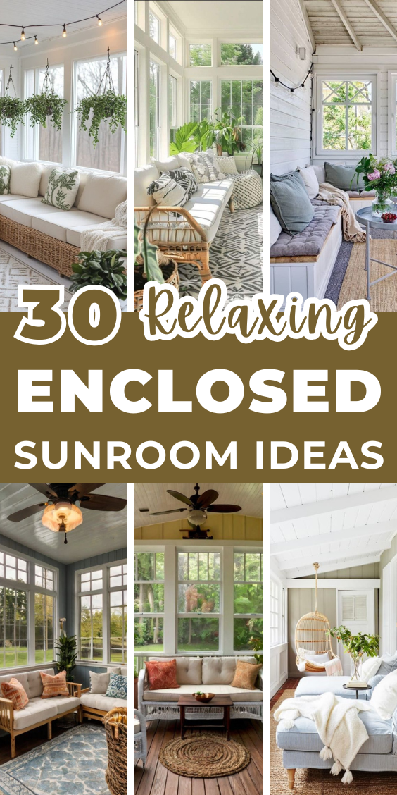 30 Enclosed Sunroom Ideas to Copy - Addicted To Organization