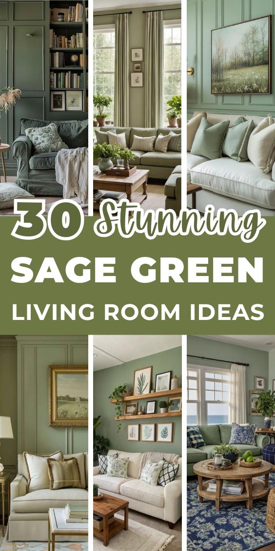 30 Sage Green Living Room Ideas to Steal - Addicted To Organization