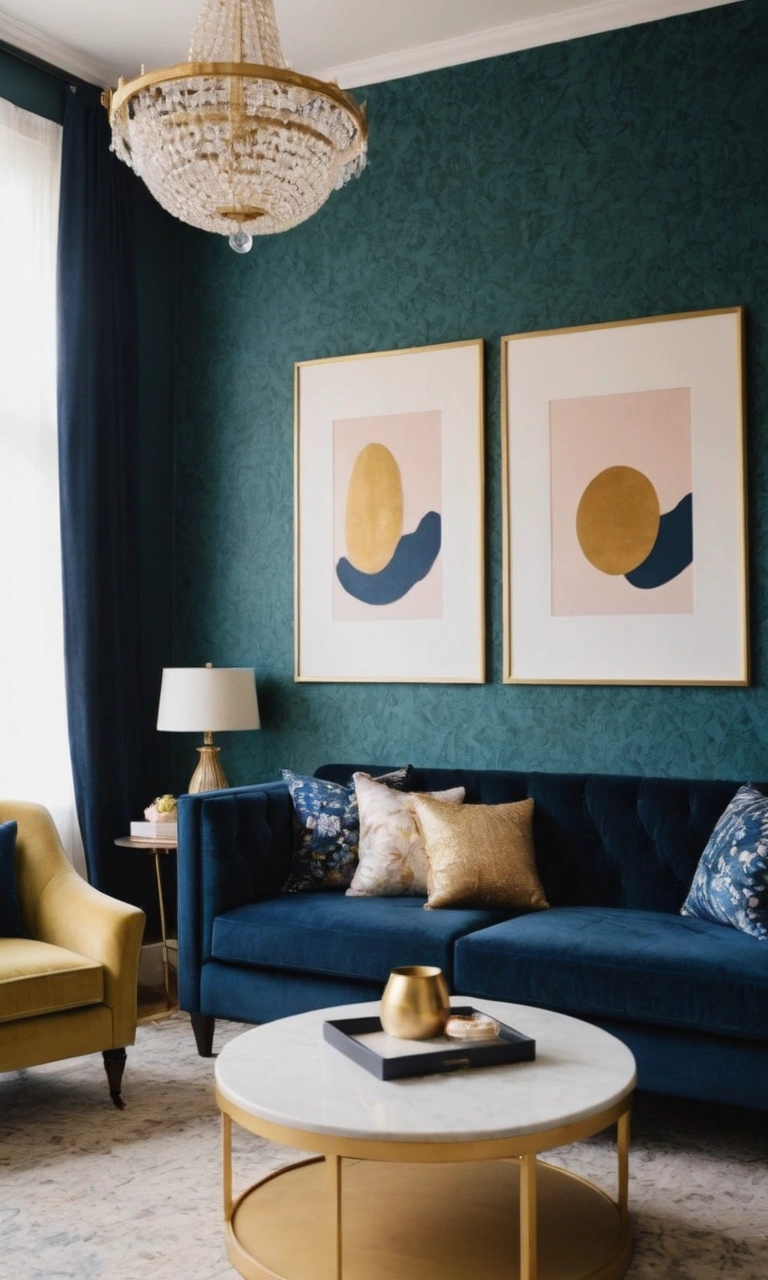 Glam navy and sage