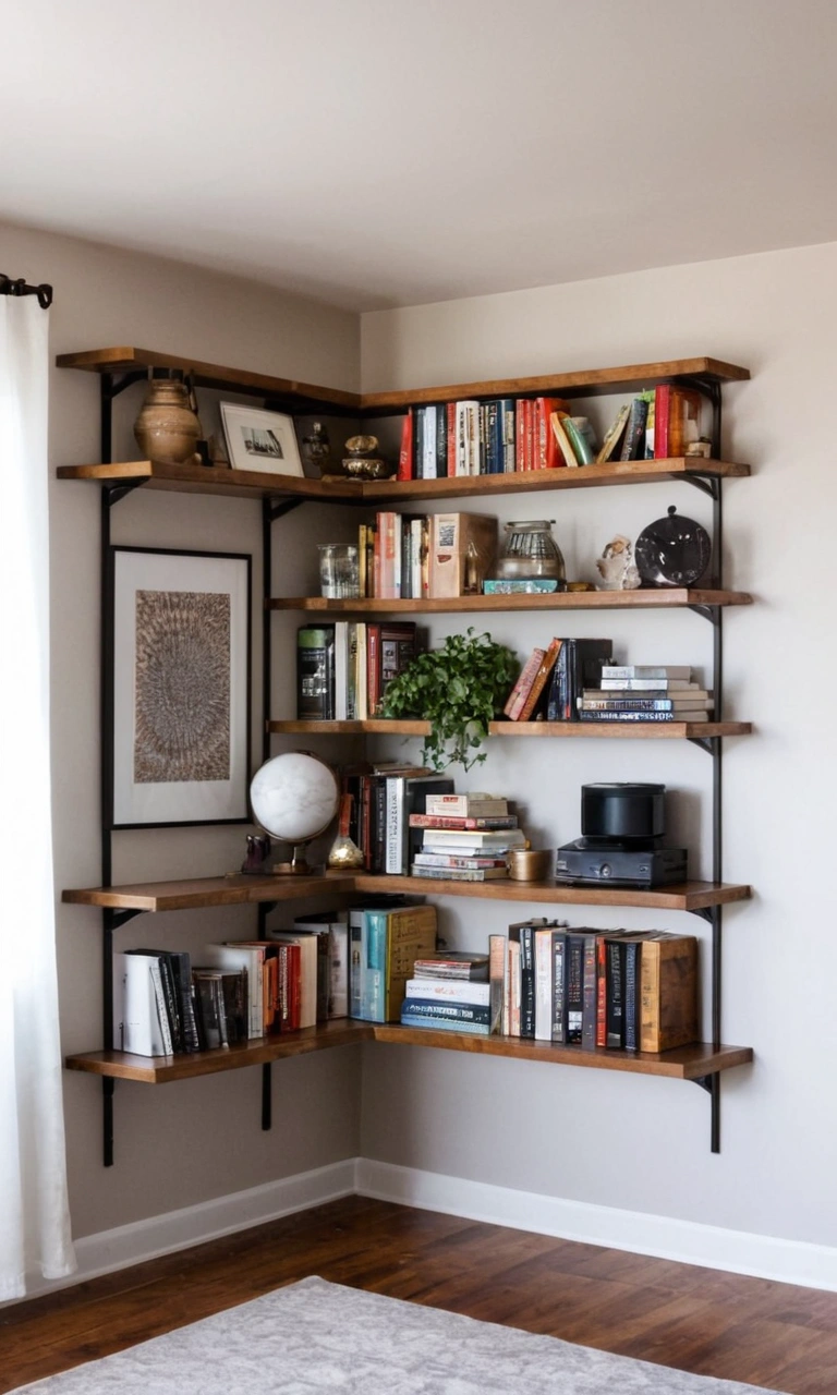 Floating bookshelves