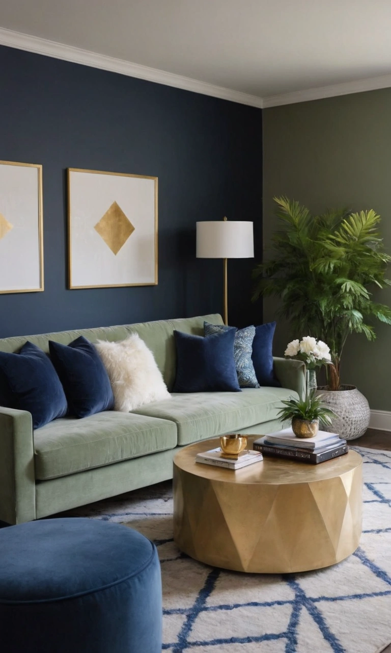 Luxe gold and navy