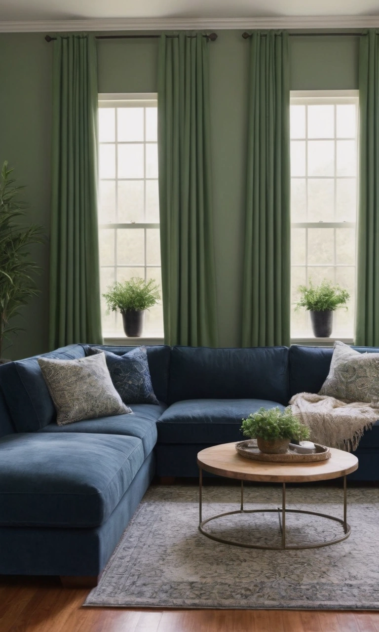 Airy sage drapes