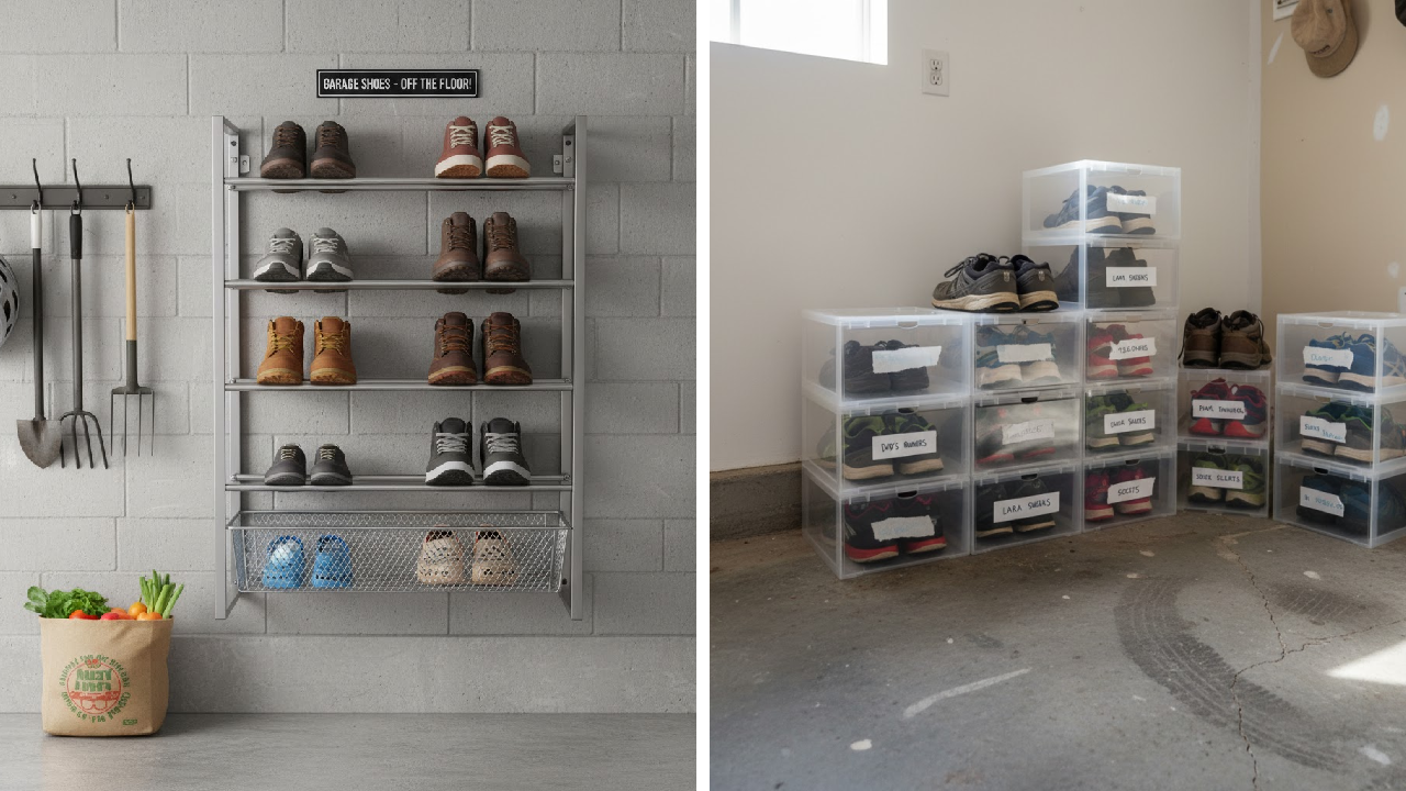 30 Brilliant Garage Shoe Storage Ideas - Addicted To Organization