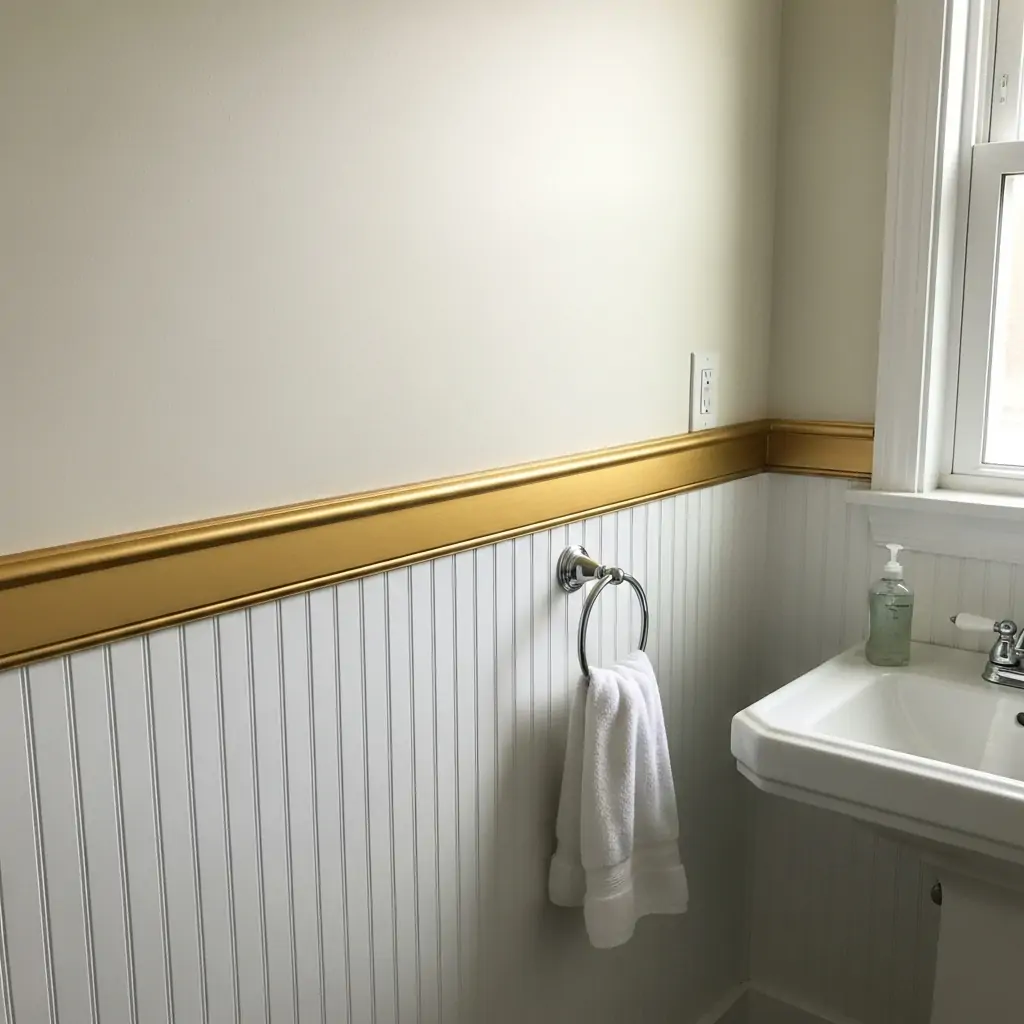 Contrast Molding Trim - 29 Easy Ideas for Beautiful Bathroom Beadboard