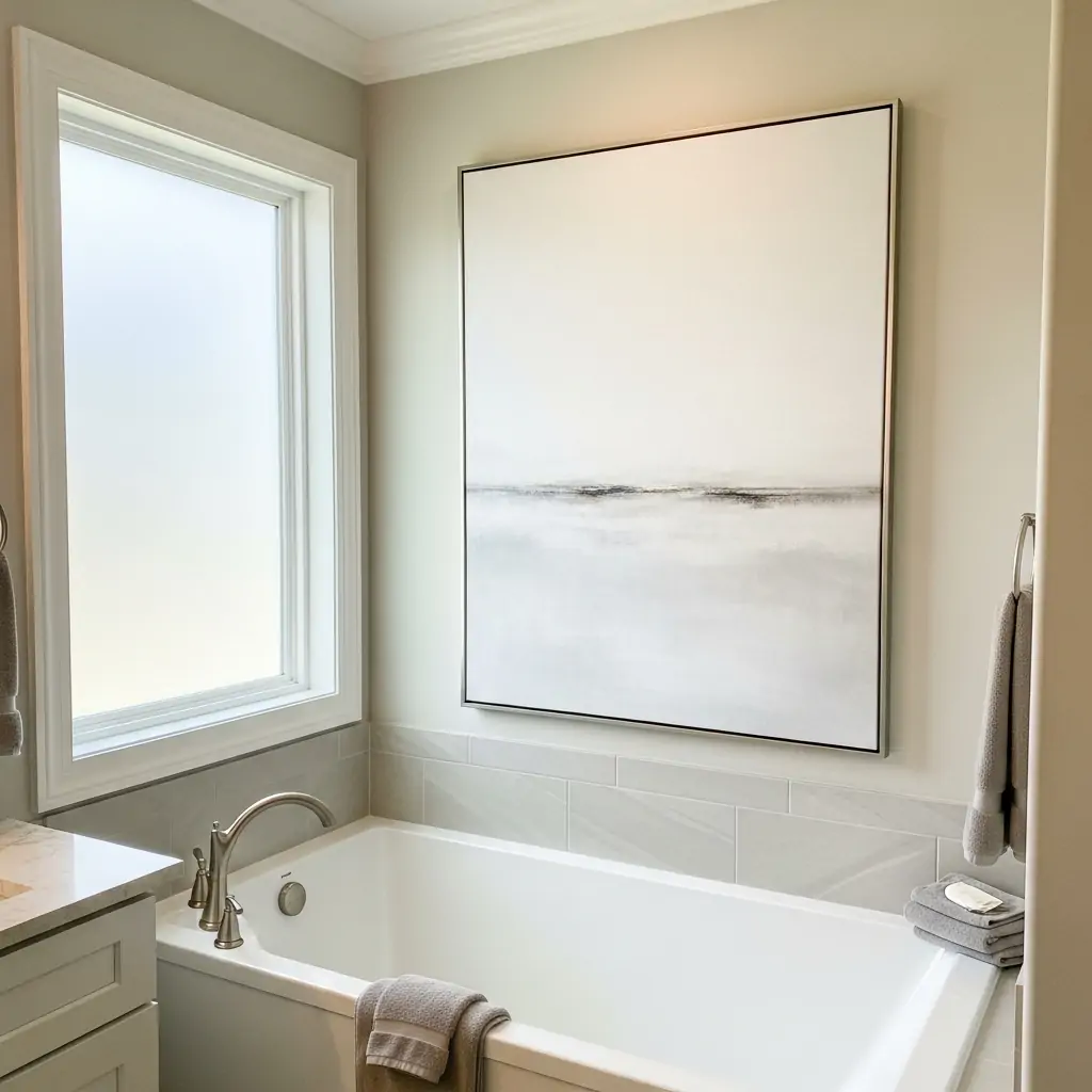 One Big Statement Piece - Bathroom Picture Ideas Wall Art