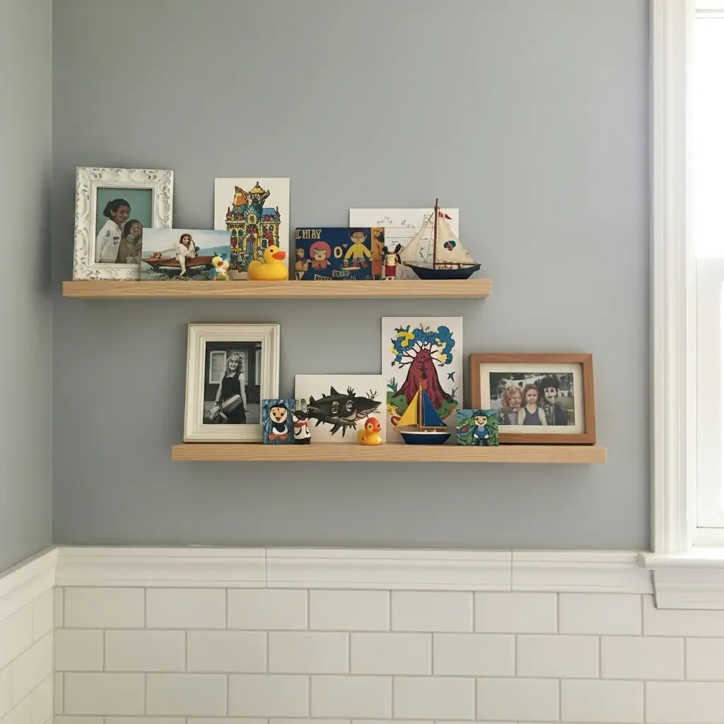 Mini Photo Ledges - Bathroom Picture Ideas Wall Art