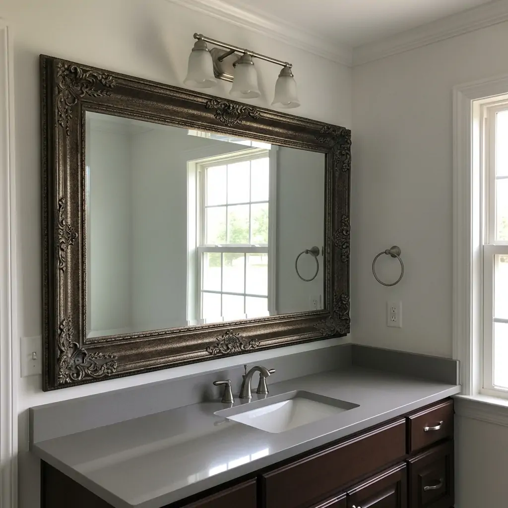 Fancy Framed Bathroom Mirrors - Bathroom Picture Ideas Wall Art