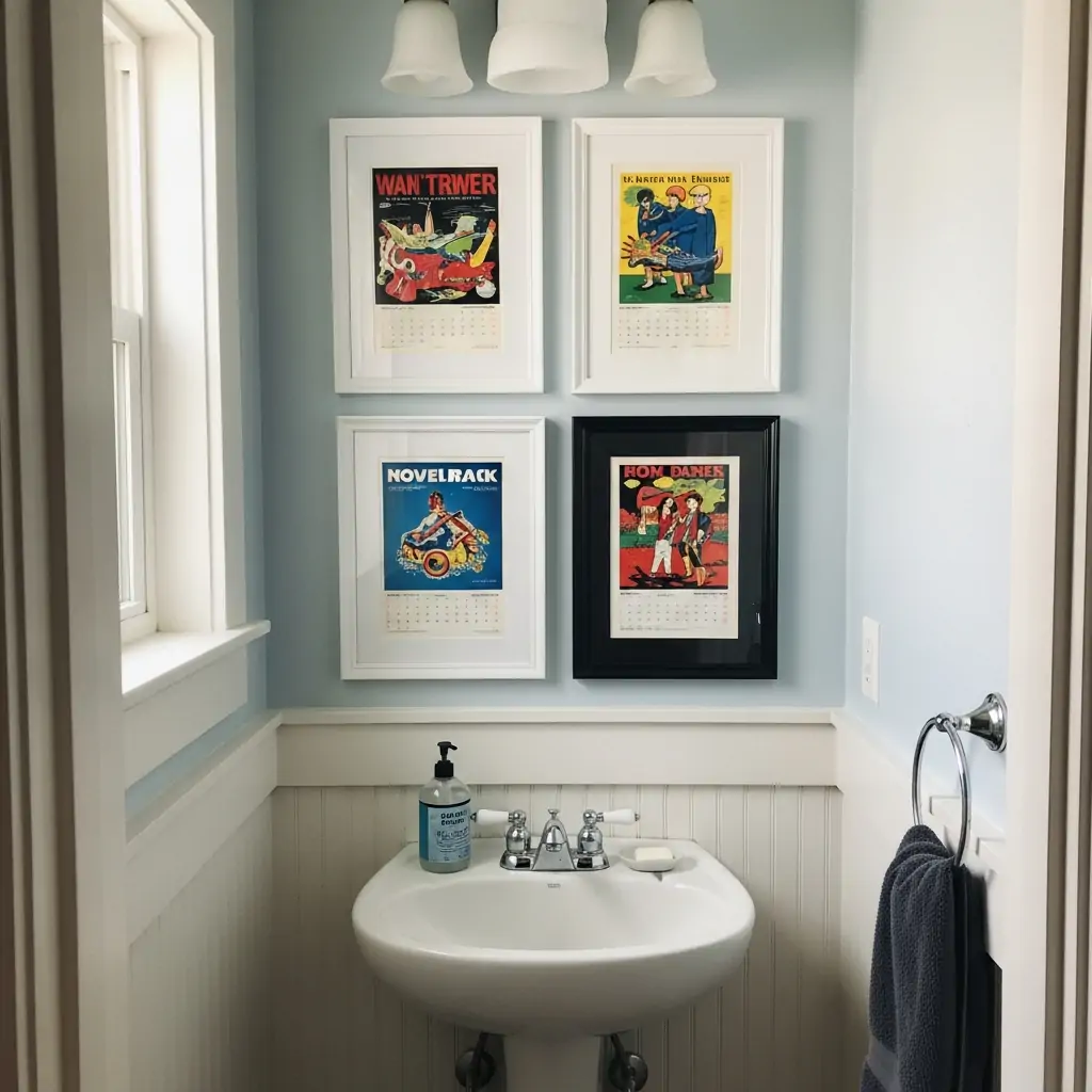 Framed Magazine Pages - Bathroom Picture Ideas Wall Art