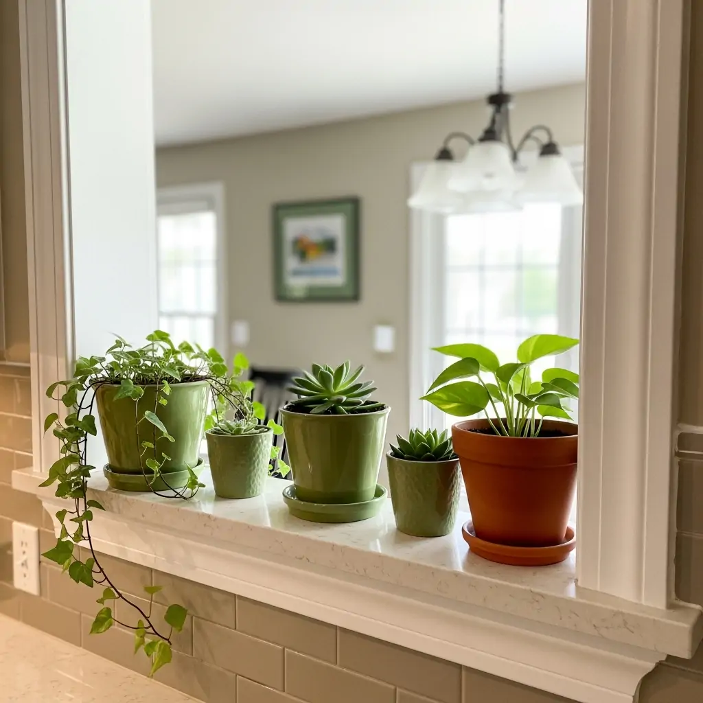 Display Plants - 30 Genius Kitchen Pass Through Ideas