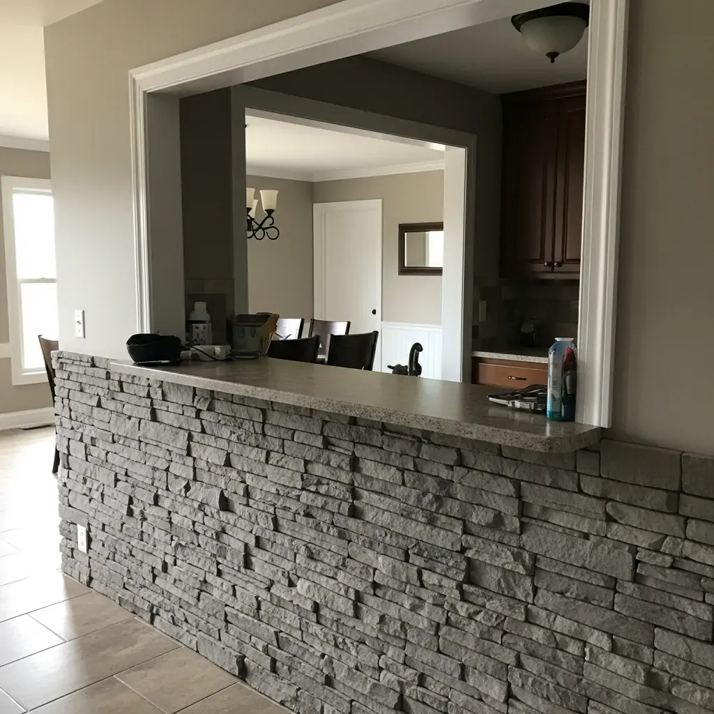 Wrap It In Stone - 30 Genius Kitchen Pass Through Ideas