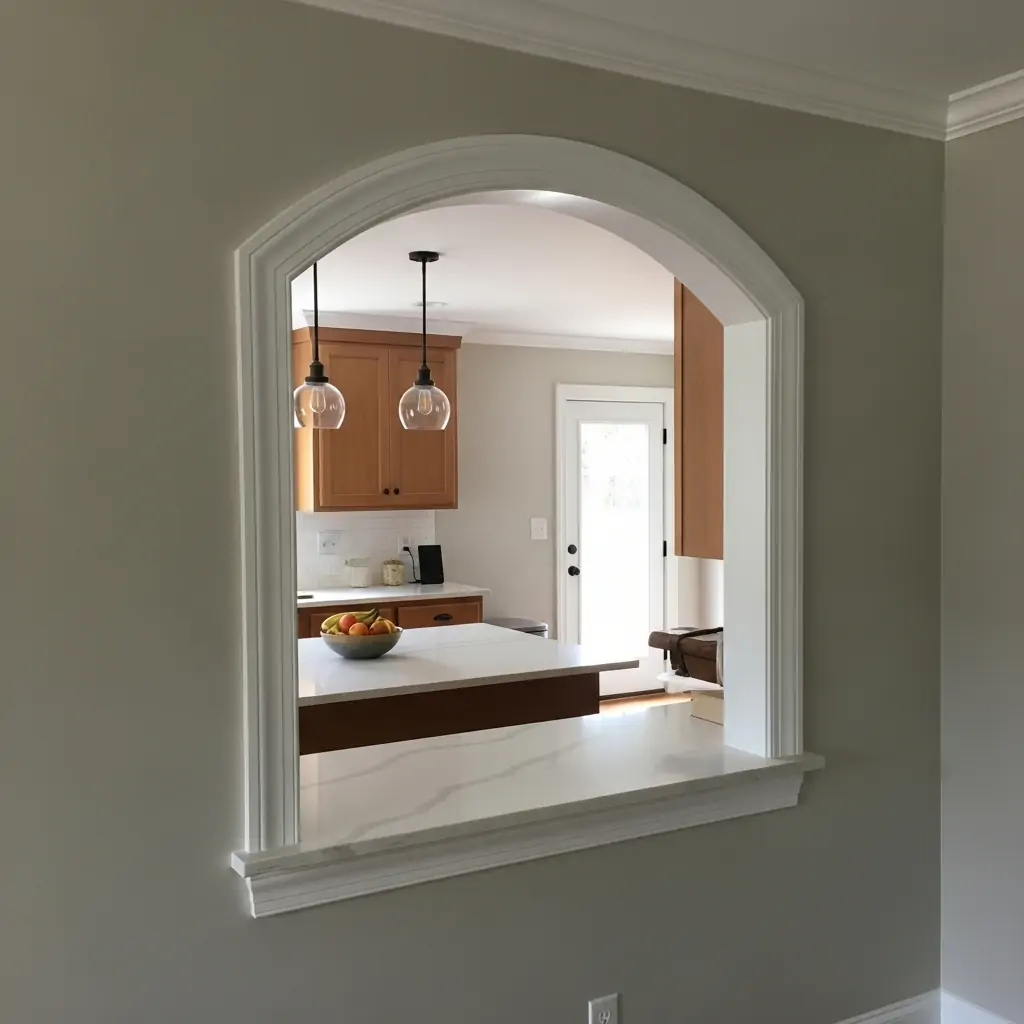 Arch The Top - 30 Genius Kitchen Pass Through Ideas