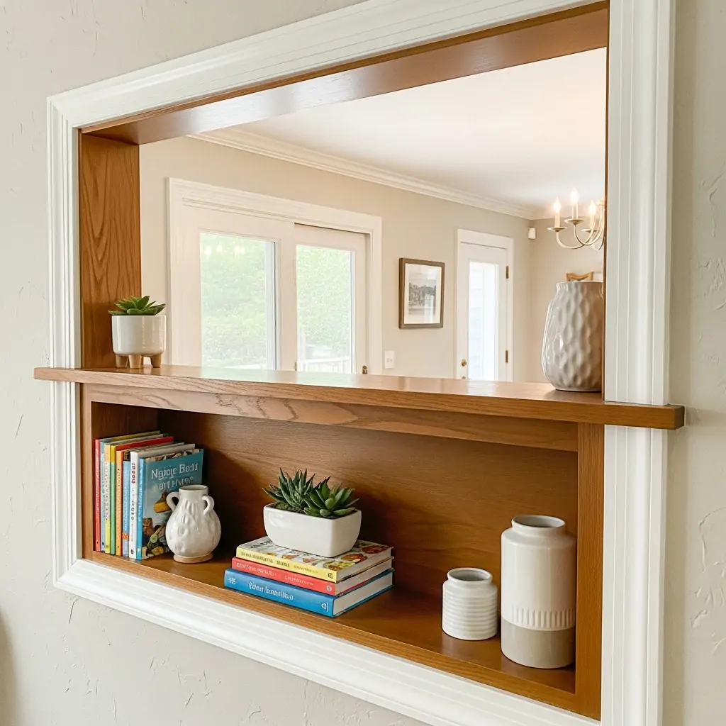 Build A Mini Library - 30 Genius Kitchen Pass Through Ideas