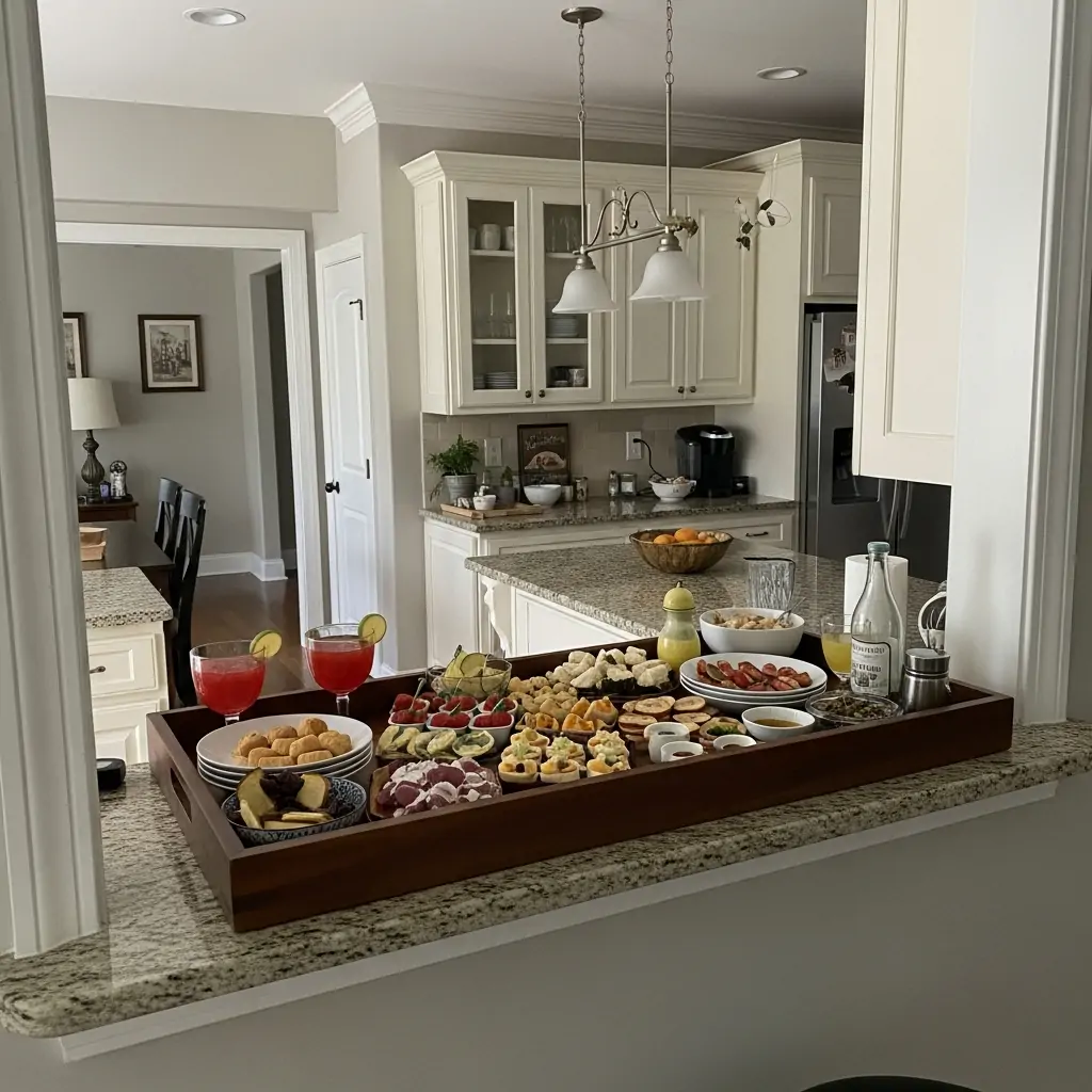 Create A Serving Station - 30 Genius Kitchen Pass Through Ideas