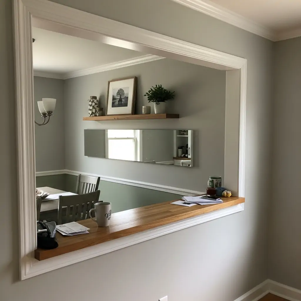 Mirror The Surface - 30 Genius Kitchen Pass Through Ideas