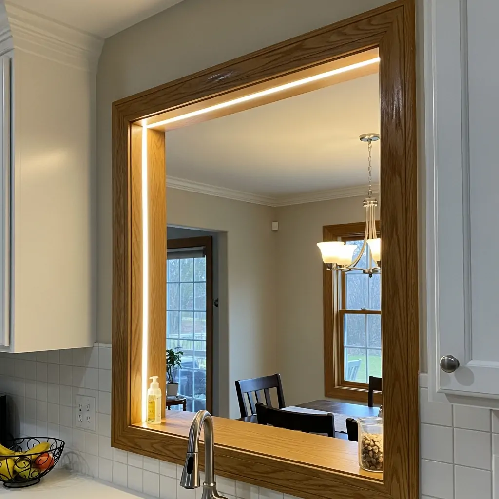 Install Hidden Lights - 30 Genius Kitchen Pass Through Ideas