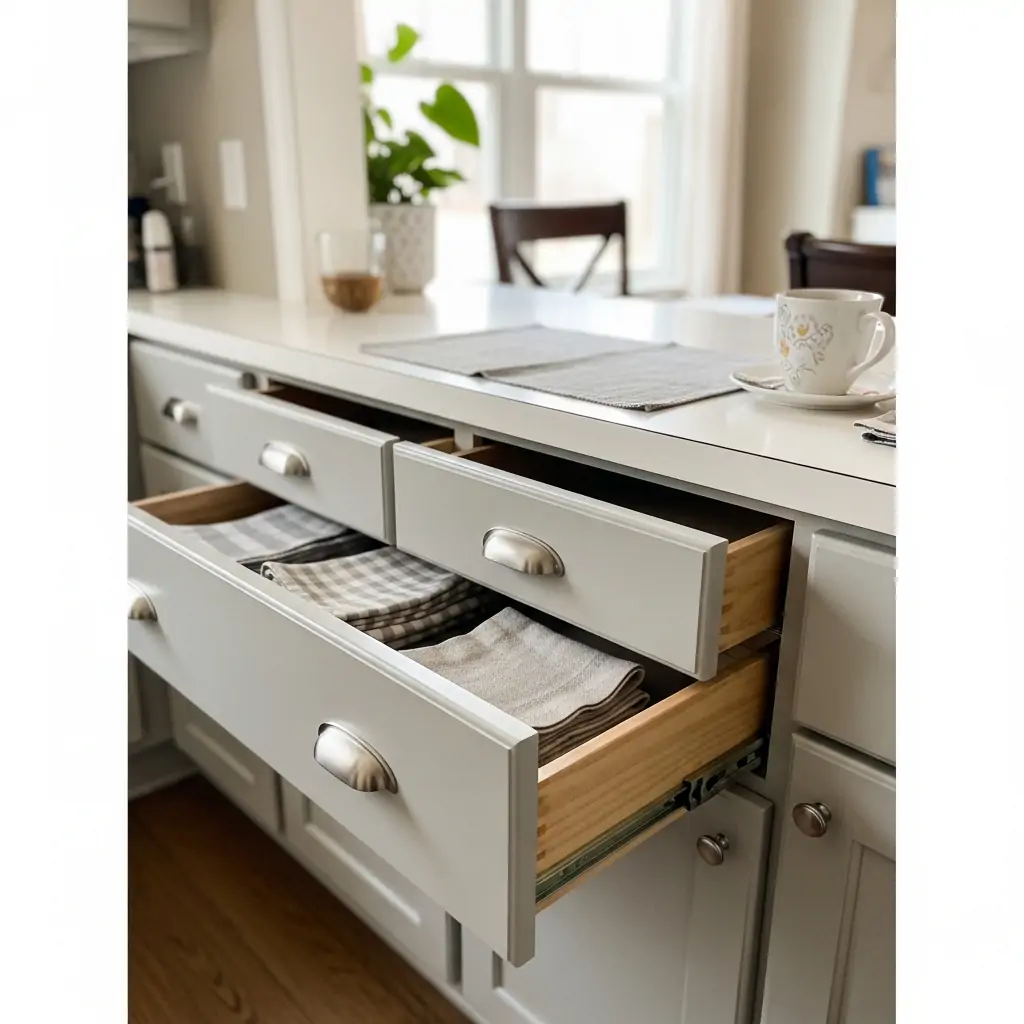 Add Storage Drawers - 30 Genius Kitchen Pass Through Ideas