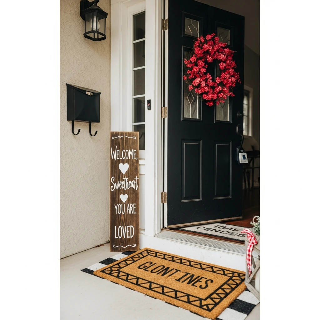 Sweet Love Quote Sign - 30 Simple Valentine Door Decoration Ideas for a Beautiful Home