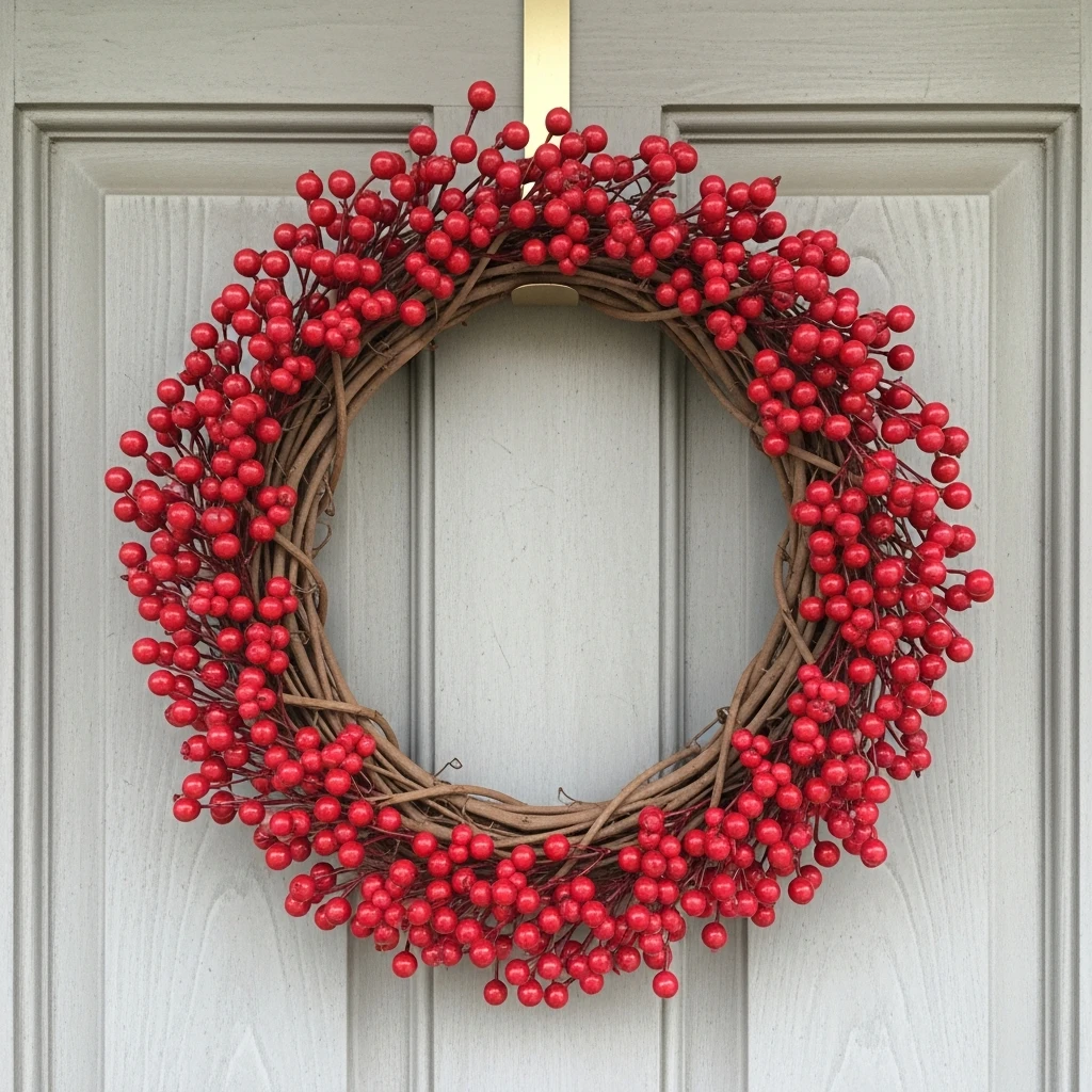 Clean Red Berry Pop - 30 Beautiful Valentine Wreath Ideas for a Quick Update