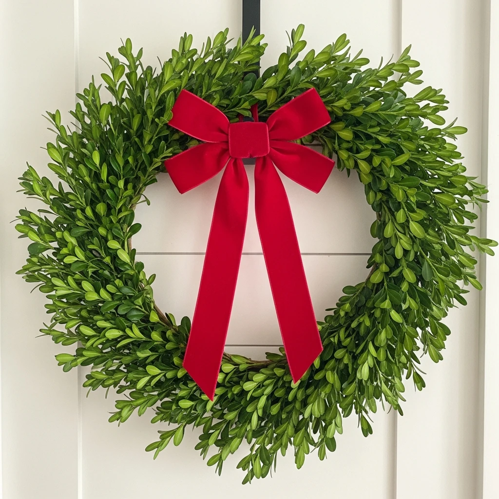 Classic Green Boxwood - 30 Beautiful Valentine Wreath Ideas for a Quick Update