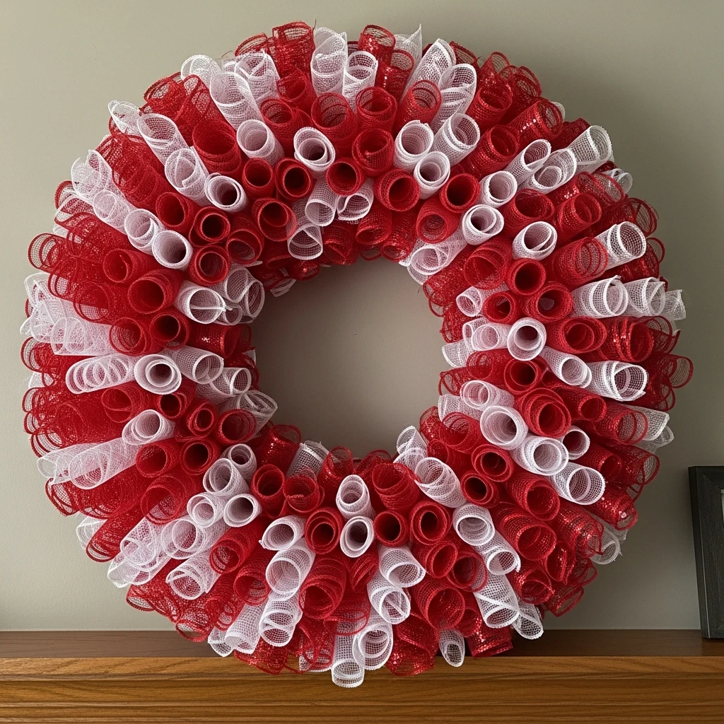 Bold Mesh Deco Sparkle - 30 Beautiful Valentine Wreath Ideas for a Quick Update