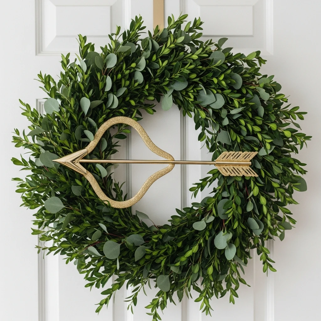 Playful Cupid Arrow - 30 Beautiful Valentine Wreath Ideas for a Quick Update