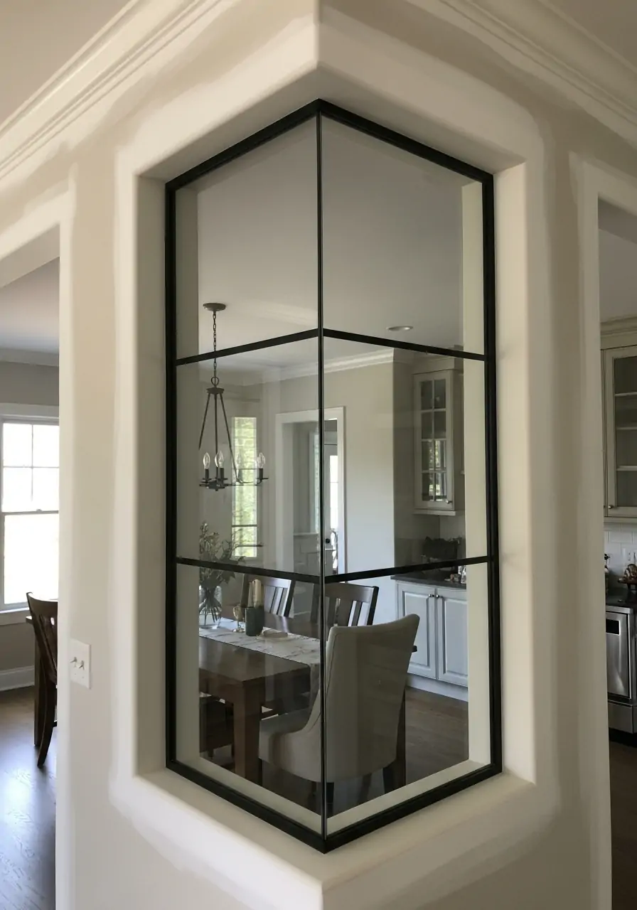 Glass Panel Wall Insert - 40 Load Bearing Wall Ideas for Kitchens