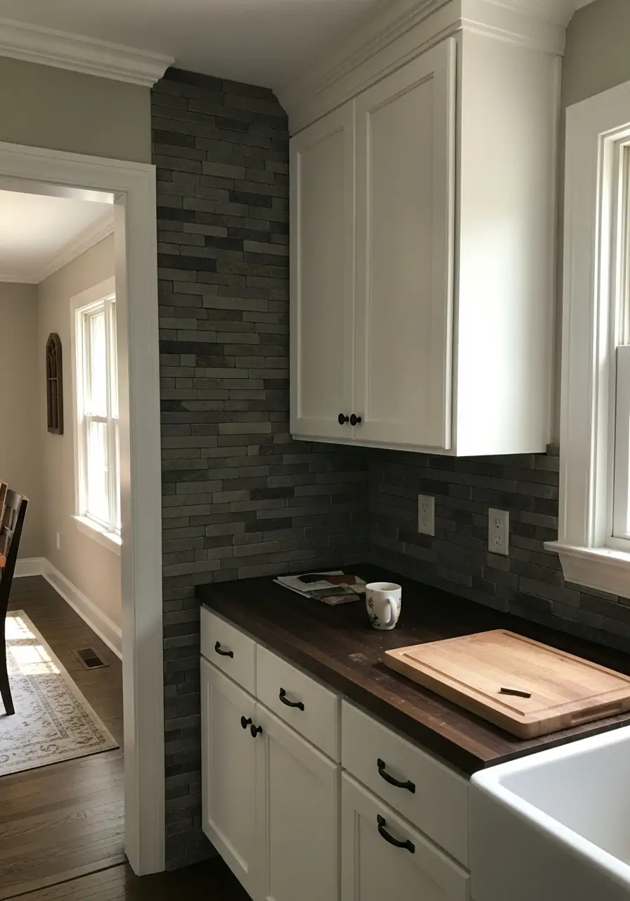 Stone or Brick Veneer Wall - 40 Load Bearing Wall Ideas for Kitchens