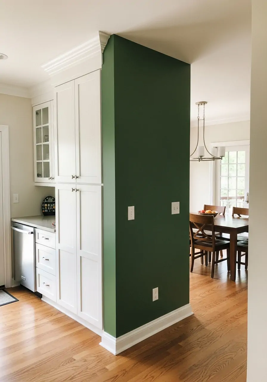 Bold Paint Accent Wall - 40 Load Bearing Wall Ideas for Kitchens