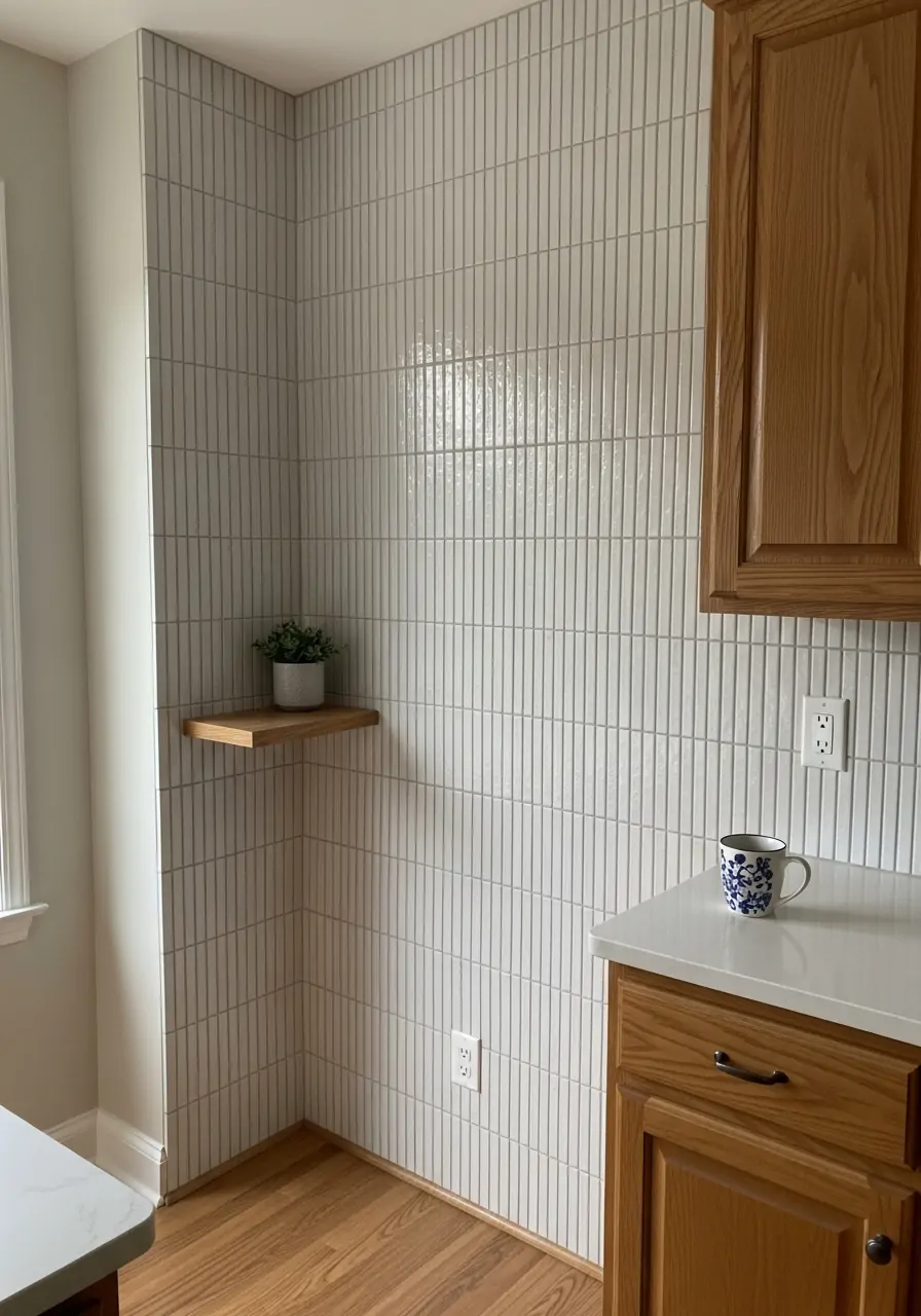 Tile Feature Wall - 40 Load Bearing Wall Ideas for Kitchens