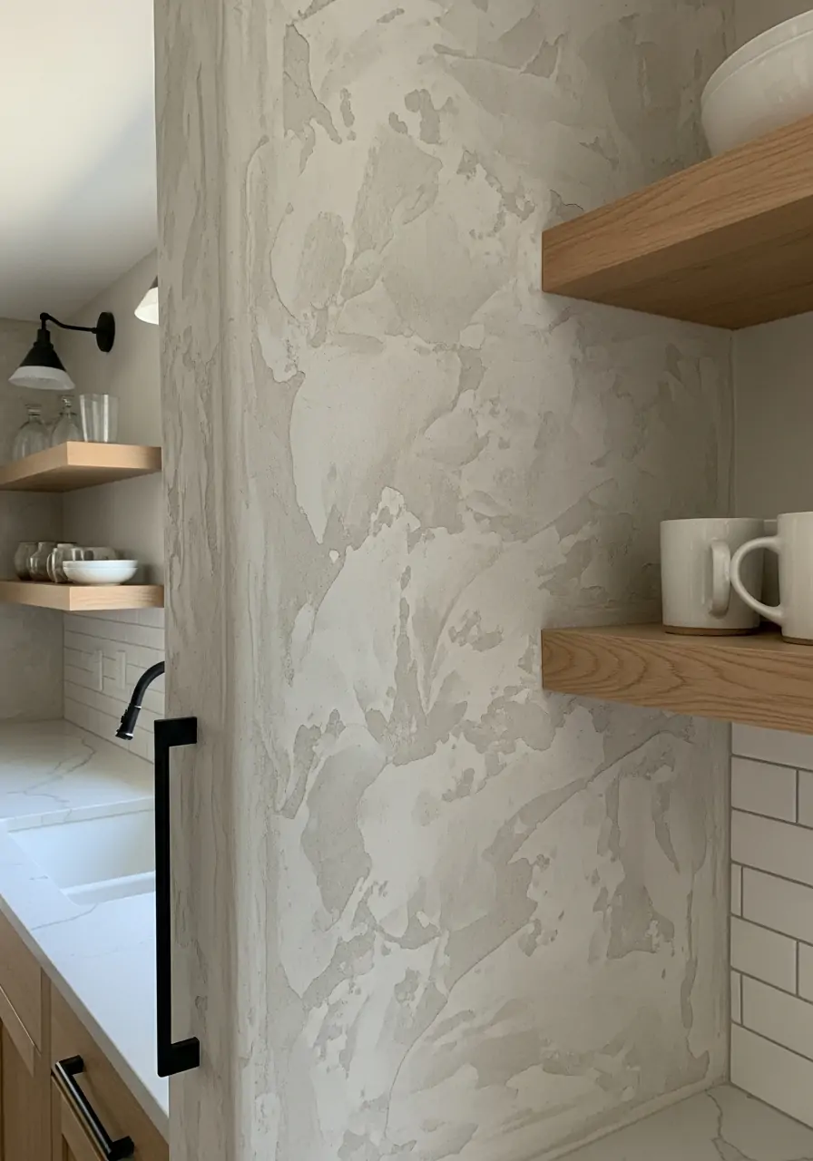 Textured Plaster Finish - 40 Load Bearing Wall Ideas for Kitchens
