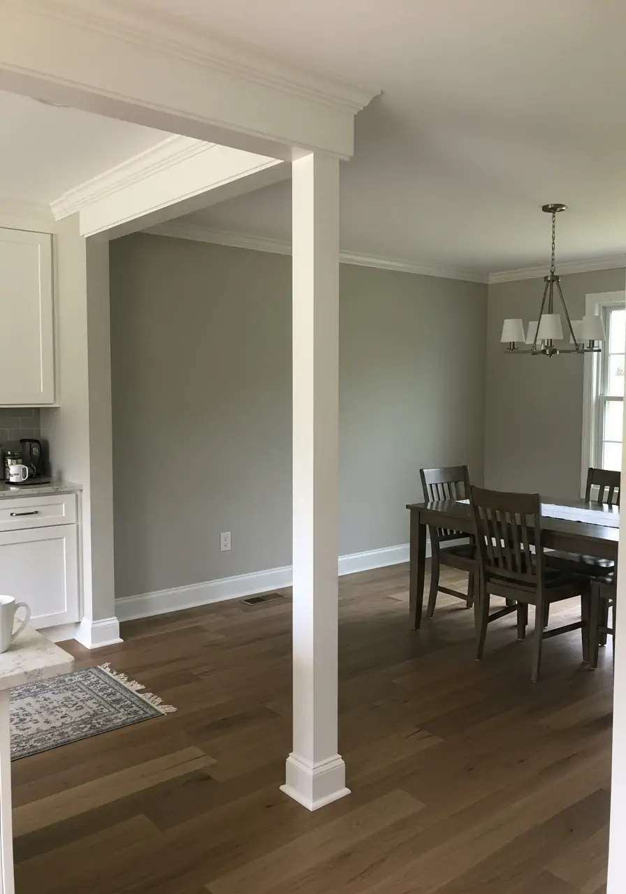 Slim Support Post Design - 40 Load Bearing Wall Ideas for Kitchens