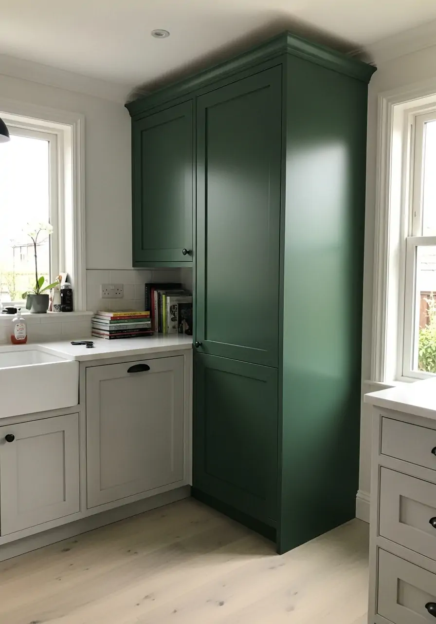 Contrast Cabinet Accent Wall - 40 Load Bearing Wall Ideas for Kitchens