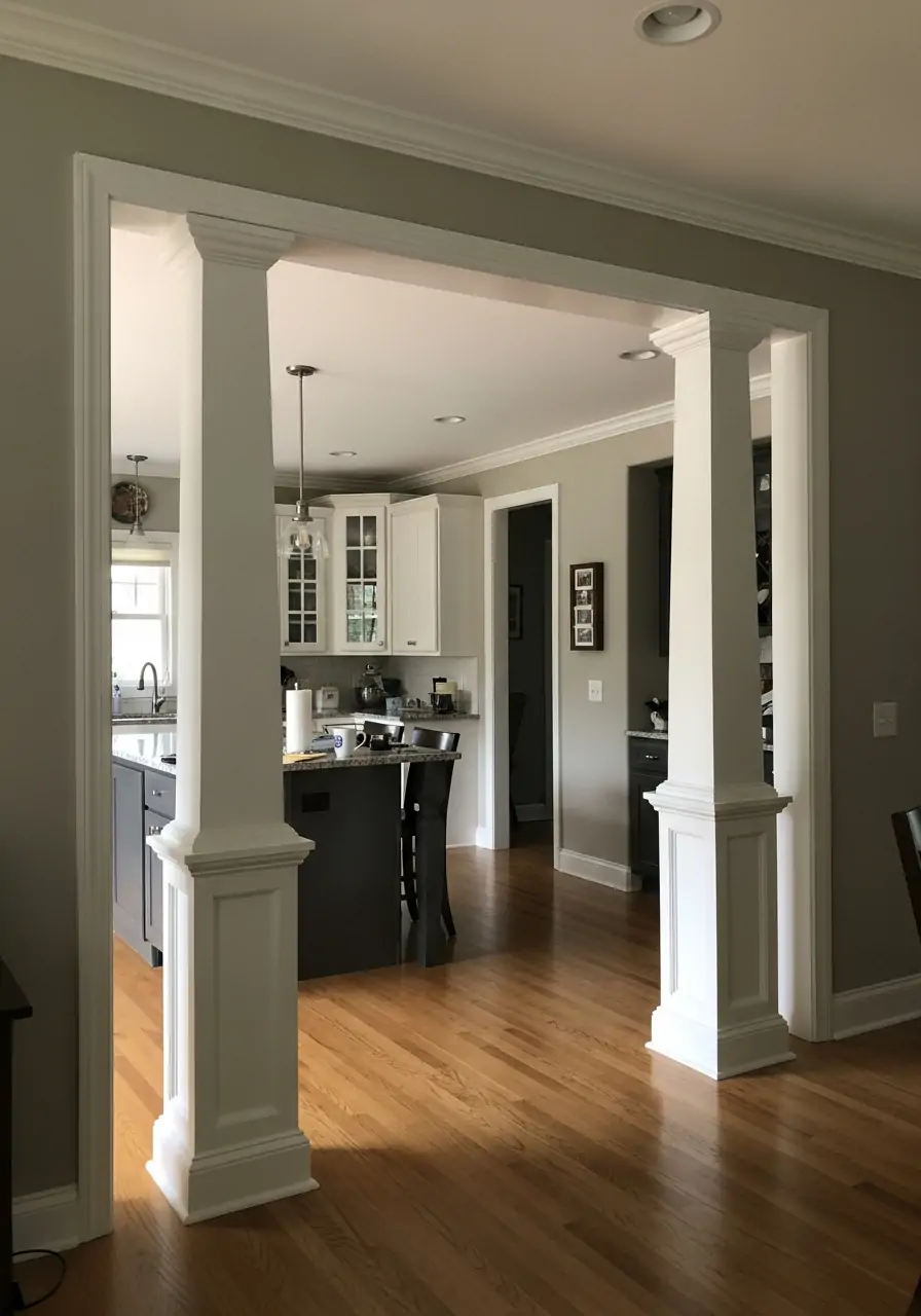 Decorative Support Columns - 40 Load Bearing Wall Ideas for Kitchens