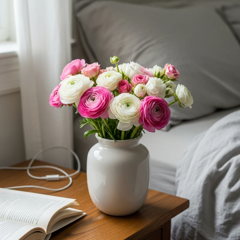 Simple Fresh Flowers - 40 Budget-Friendly Valentine's Day Room Set Up Ideas