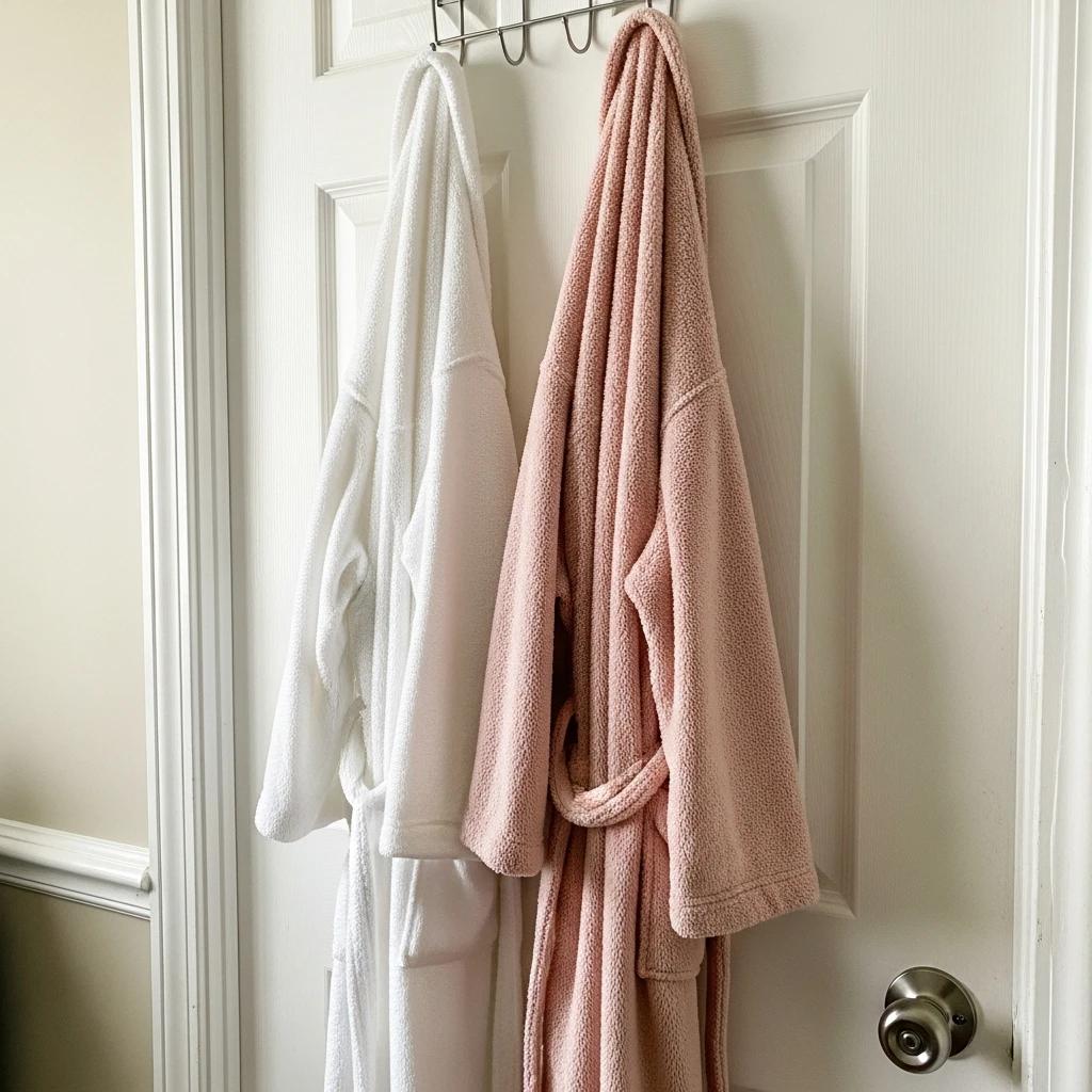 Cozy Matching Robes - 40 Budget-Friendly Valentine's Day Room Set Up Ideas