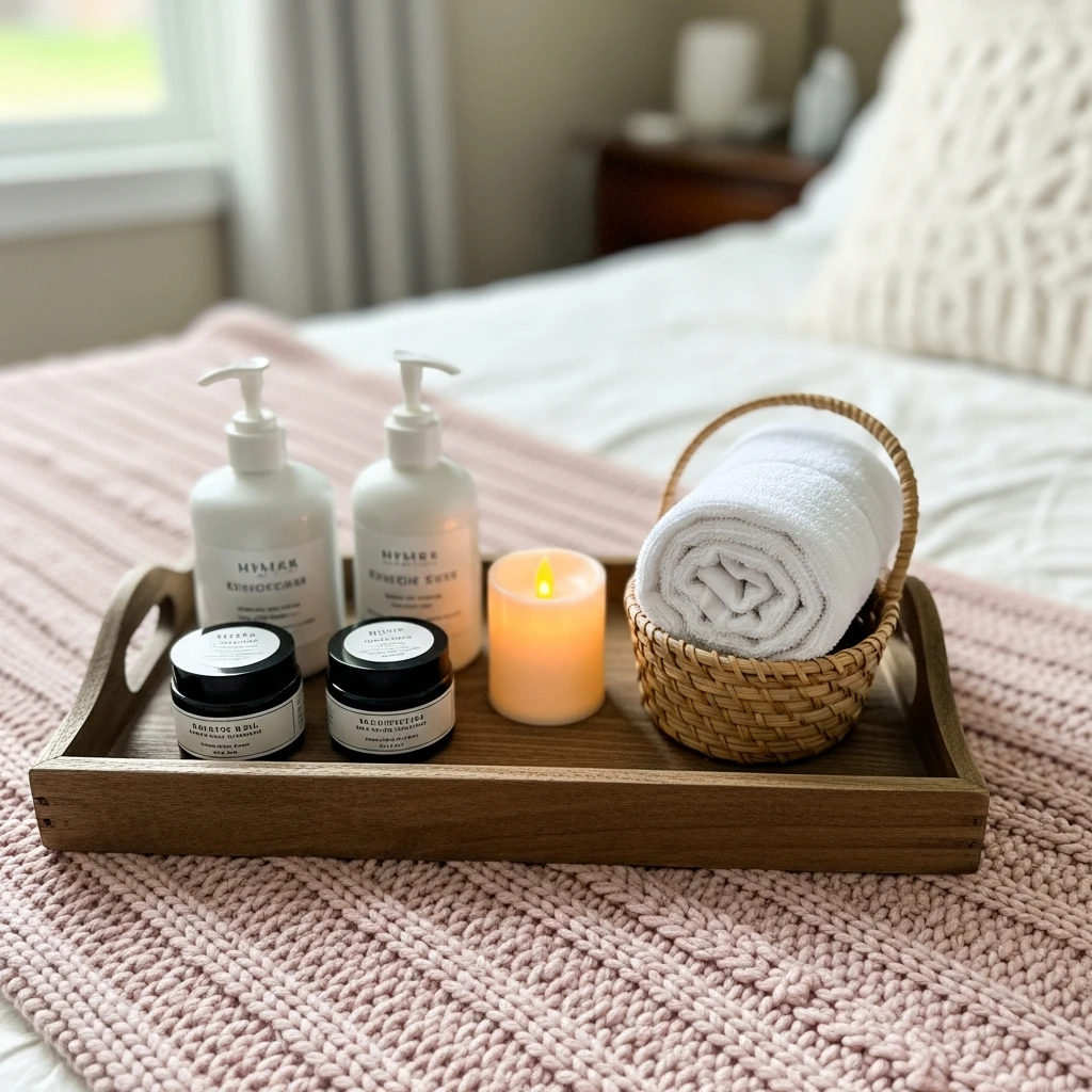 Mini Spa Night Setup - 40 Budget-Friendly Valentine's Day Room Set Up Ideas