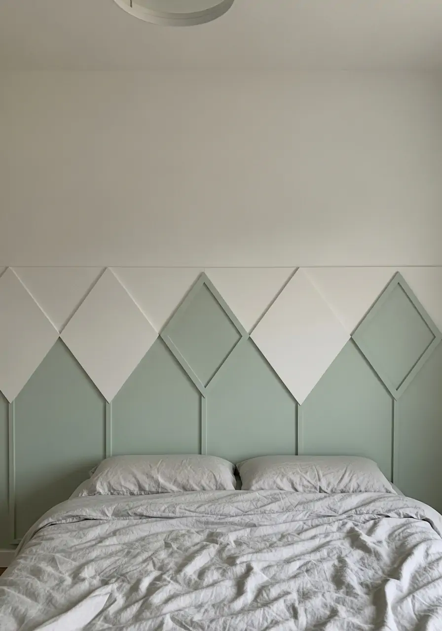 Geometric Panel Shapes - 50 Bedroom Wainscoting Ideas