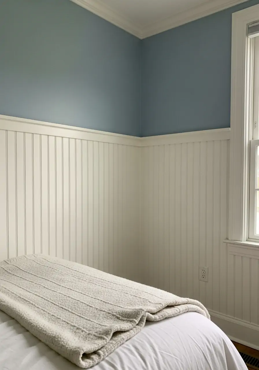 Half-Wall Beadboard Style - 50 Bedroom Wainscoting Ideas