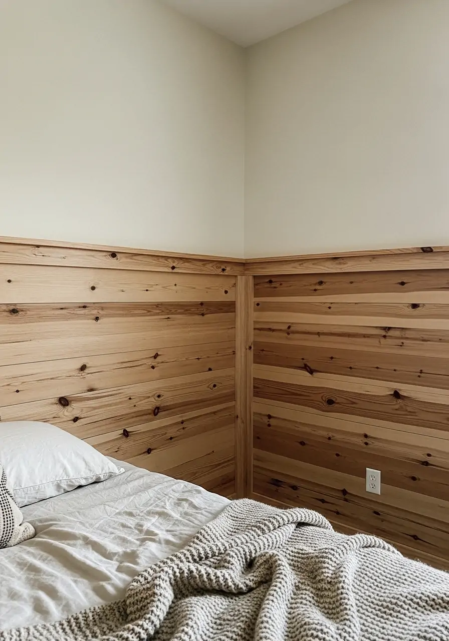 Wide-Plank Horizontal Style - 50 Bedroom Wainscoting Ideas