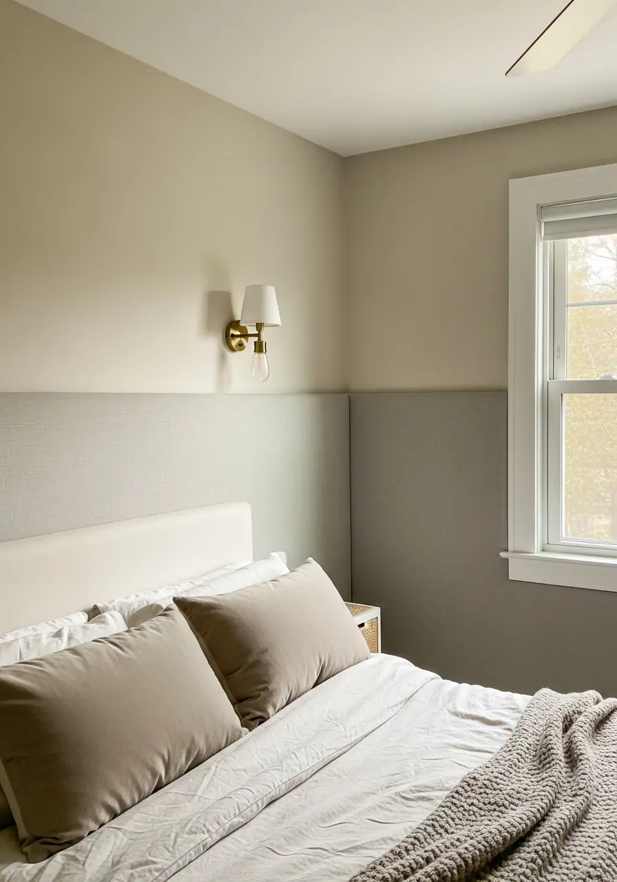 Half-Height Upholstered Look - 50 Bedroom Wainscoting Ideas